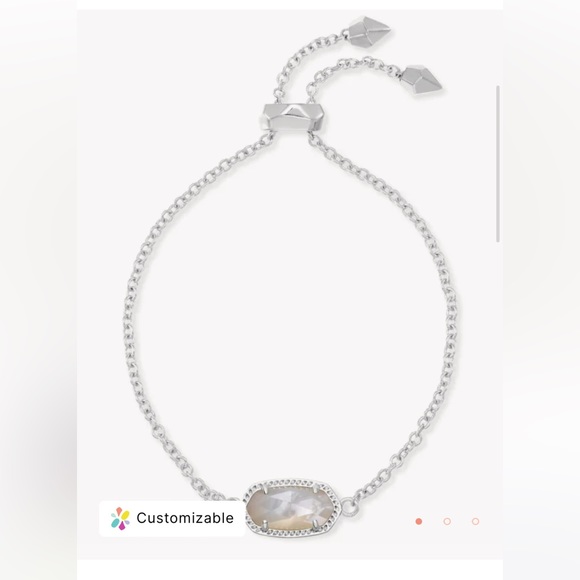 Kendra Scott Elaina Bracelet - Silver with Ivory Pearl Gem - Picture 6 of 6